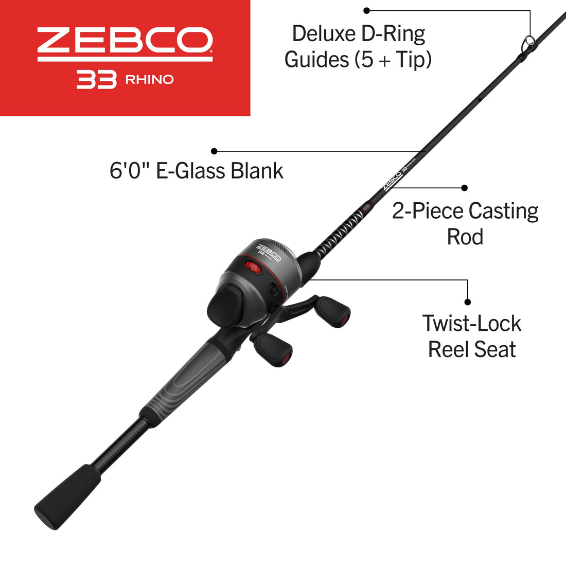 Zebco 33 Rhino Rod & Reel Combo