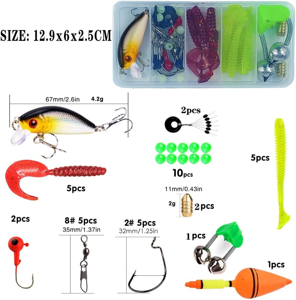 Short Rod Fishing Tackle Set