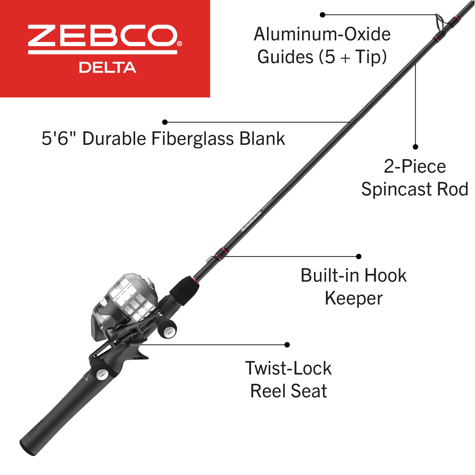 Zebco Delta Rod & Reel Combo